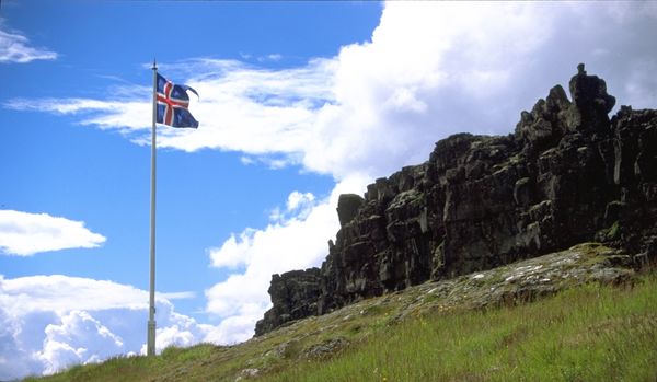 Fahne in &THORN;ingvellir